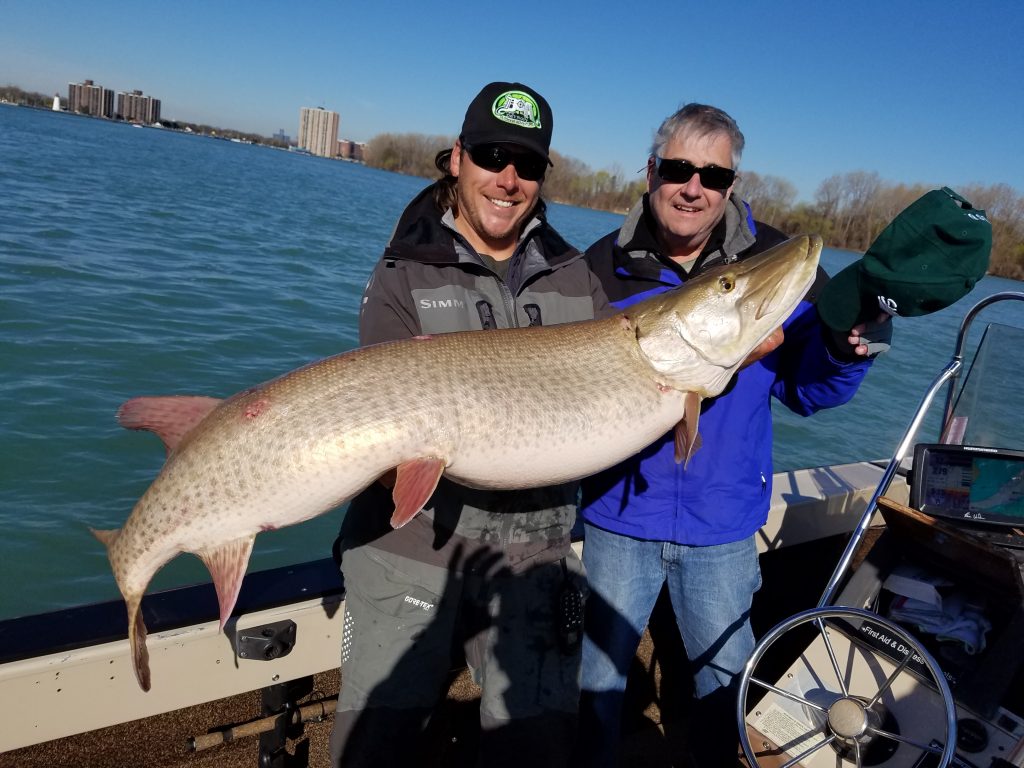 Captain Brad Reels in Near Record Muskie Yesterday